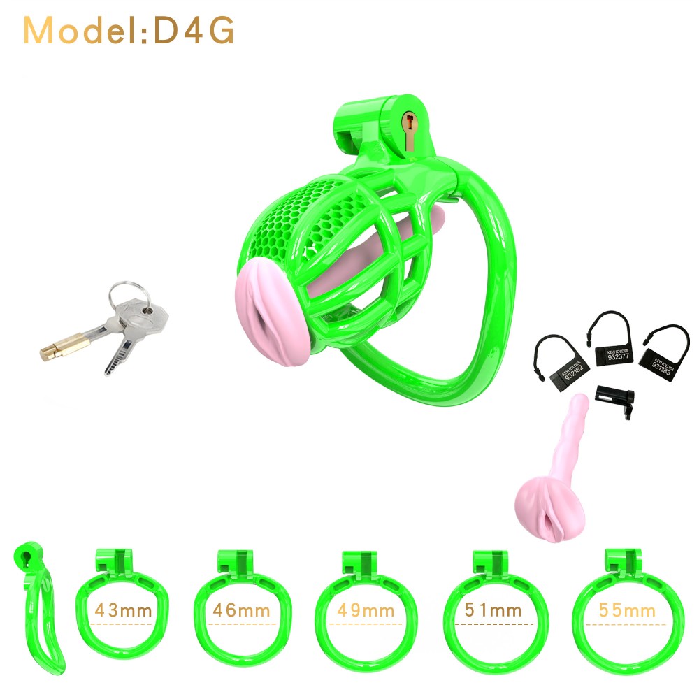 Honeycomb Obedient Chastity Cage – Lightweight Resin, 5 Ring Sizes & Built-in Lock