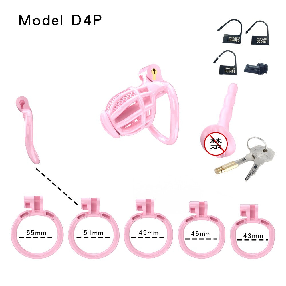 Honeycomb Obedient Chastity Cage – Lightweight Resin, 5 Ring Sizes & Built-in Lock