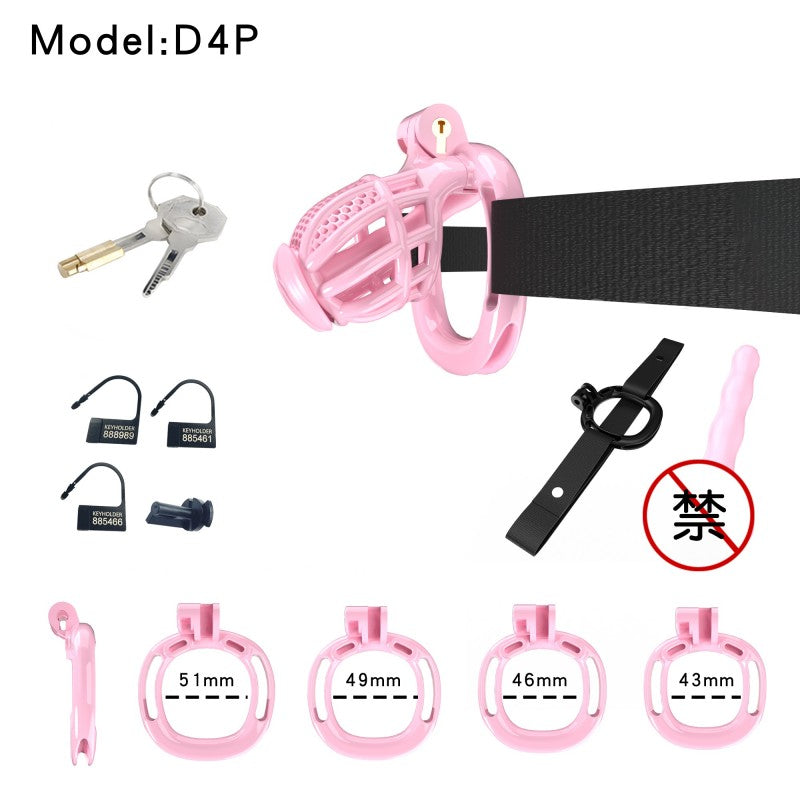Honeycomb Obedient Chastity Cage – Lightweight Resin, 5 Ring Sizes, Built-in Lock & Strap-Designed Rings