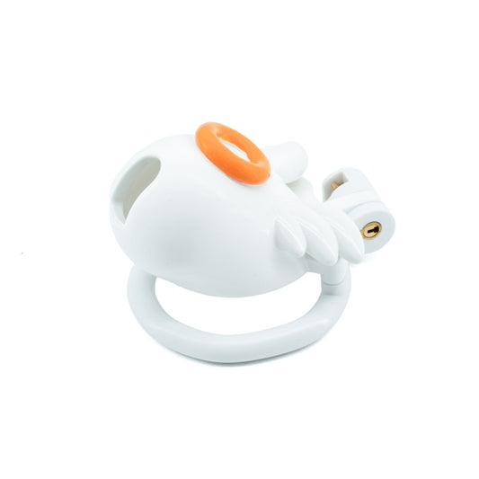 Leichter, von Engeln inspirierter Keuschheitskäfig für Männer – Ergonomisches Design mit verstecktem Schloss und 4 Ringen für sanfte, aber feste Kontrolle