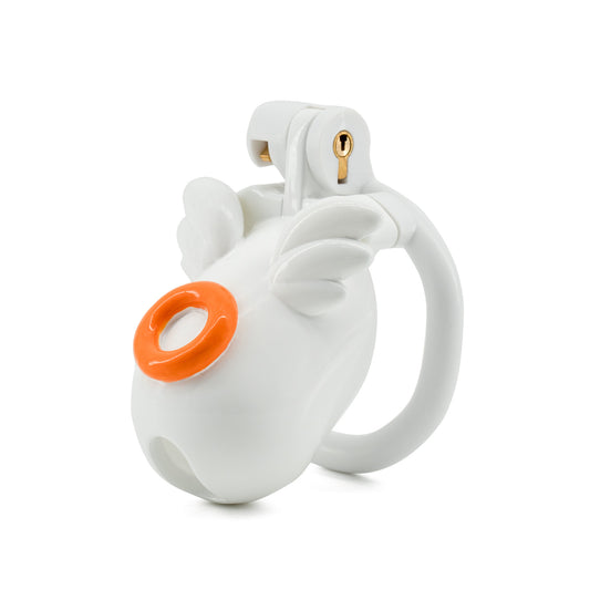 Lightweight Angel-Inspired Male Chastity Cage — Ergonomic Design with Hidden Lock and 4 Rings for Gentle but Firm Control