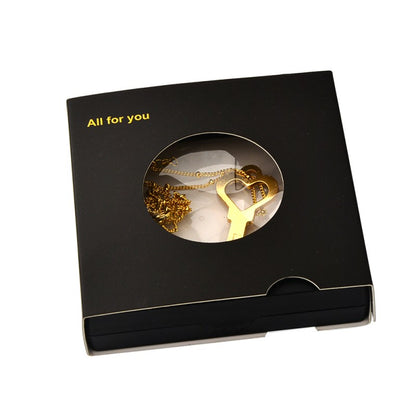 Herzförmiger Keuschheitsschlüsselanhänger mit Strasssteinen – Tragbare Schloss-Schlüsselkette 