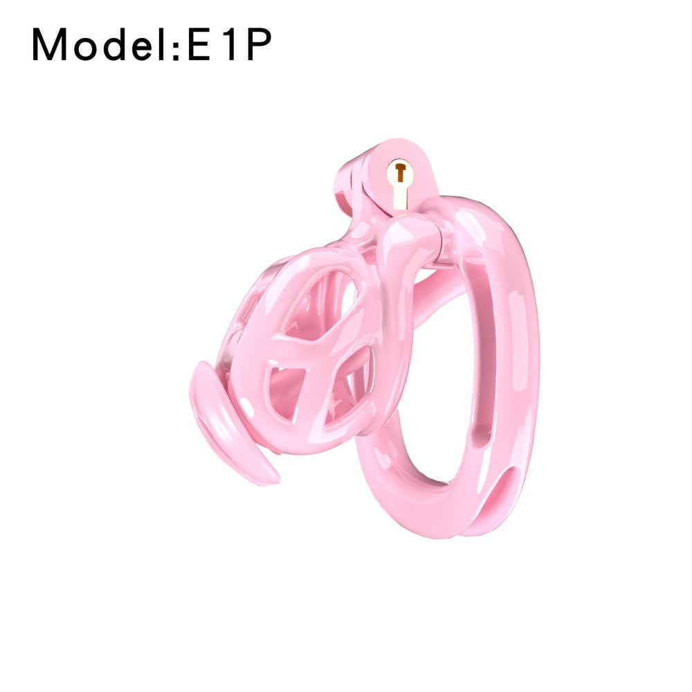 3D Printed Male Chastity Cage with Lock & 5 Rings – Resin Virginity Device with Strap for Men