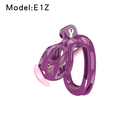 3D Printed Male Chastity Cage with Lock & 5 Rings – Resin Virginity Device with Strap for Men