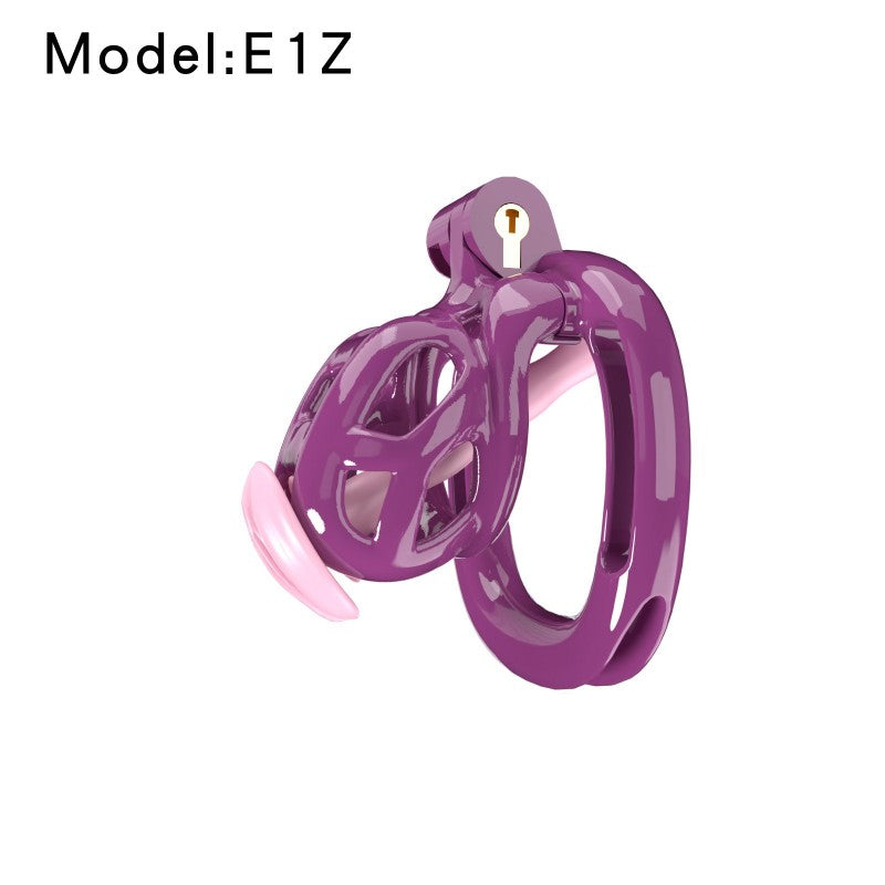 Purple Viper Chastity Cage – 5 Sizes, Wearable Base Ring, Sleek Snake Design
