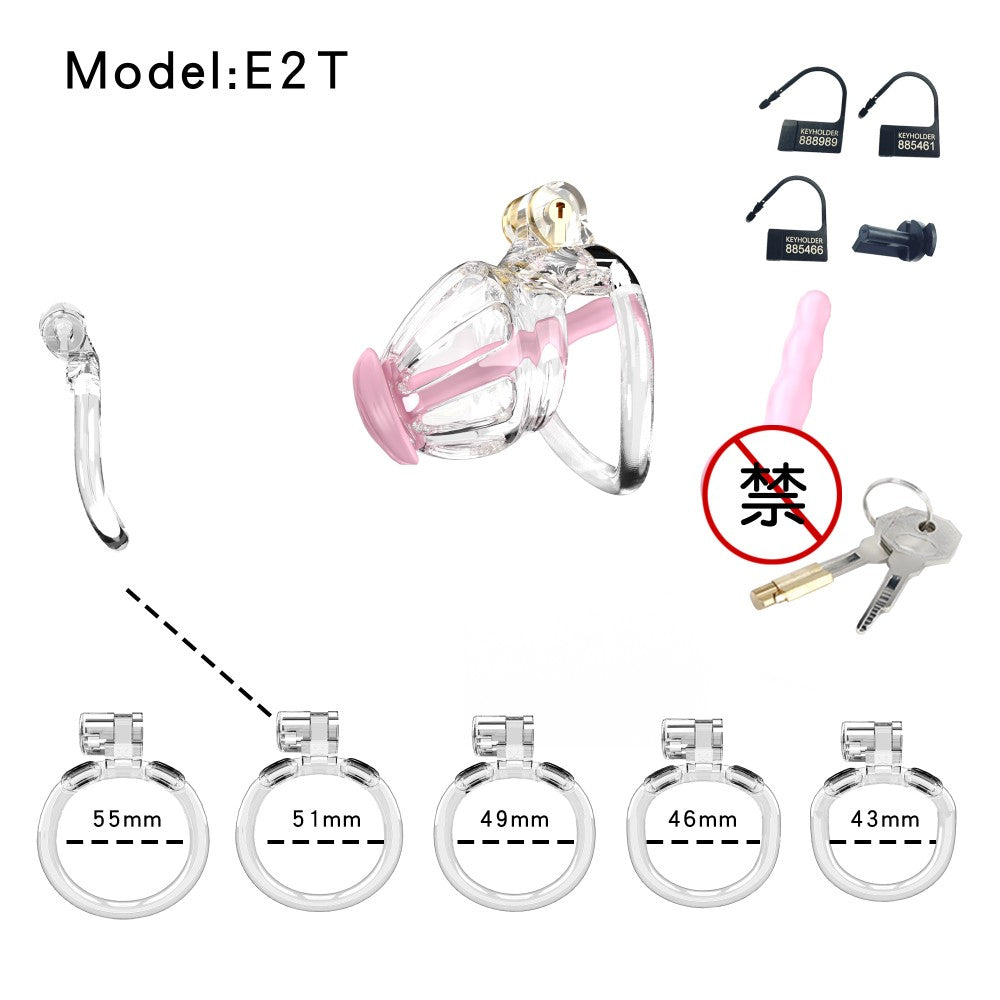 3D Printed Male Chastity Cage – Lightweight Penis Lock with 5 Rings for Erection Control & Bondage Fun