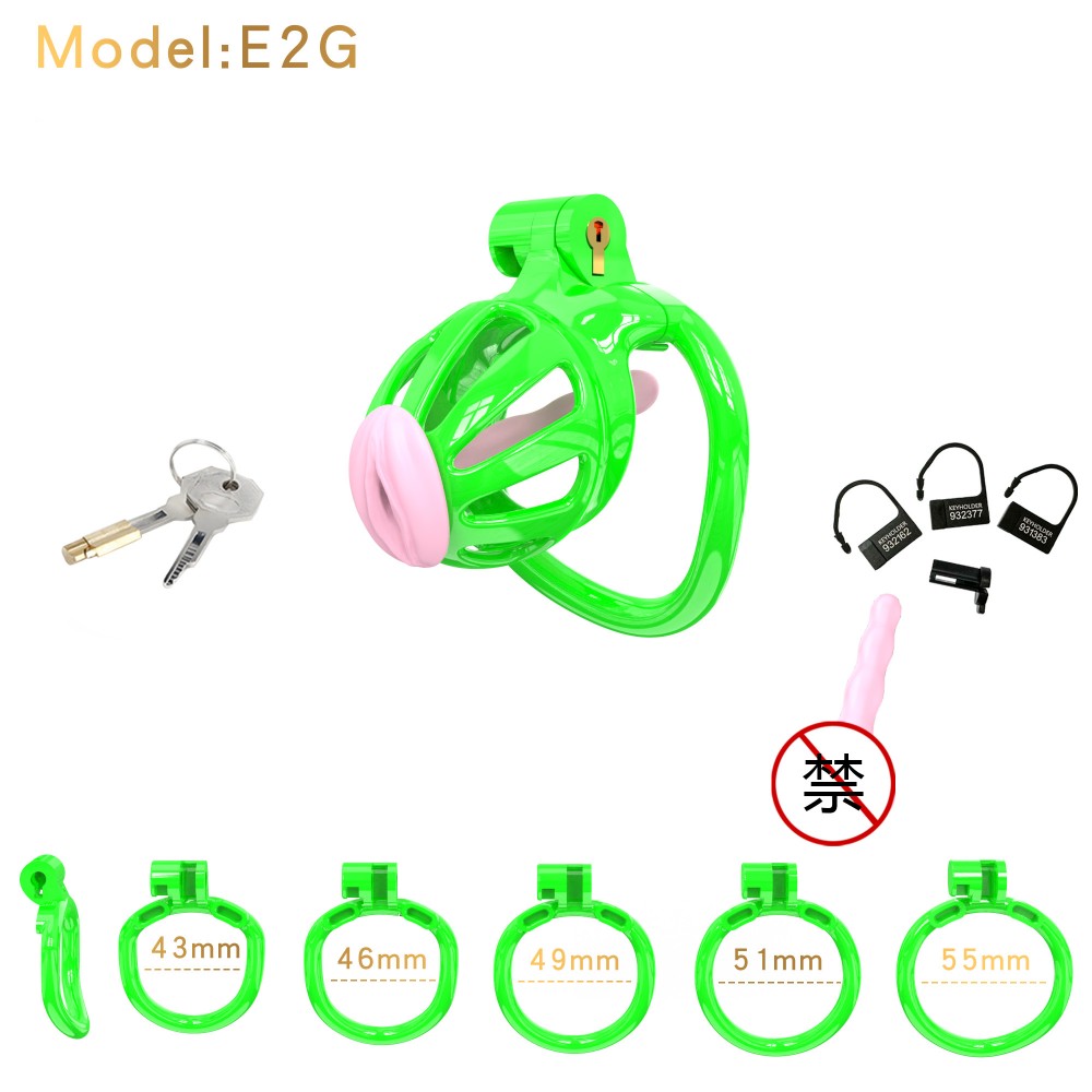 3D Printed Male Chastity Cage – Lightweight Penis Lock with 5 Rings for Erection Control & Bondage Fun
