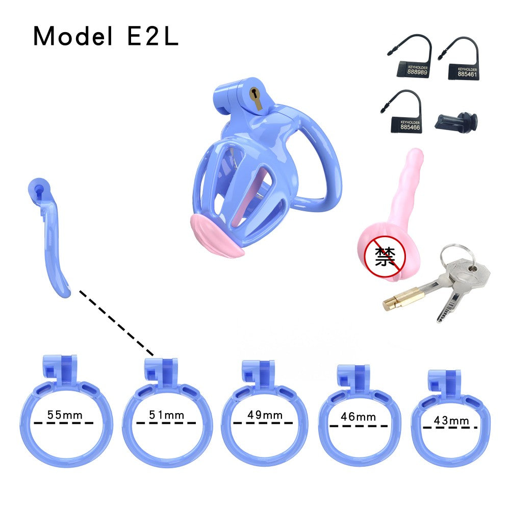 3D Printed Male Chastity Cage – Lightweight Penis Lock with 5 Rings for Erection Control & Bondage Fun