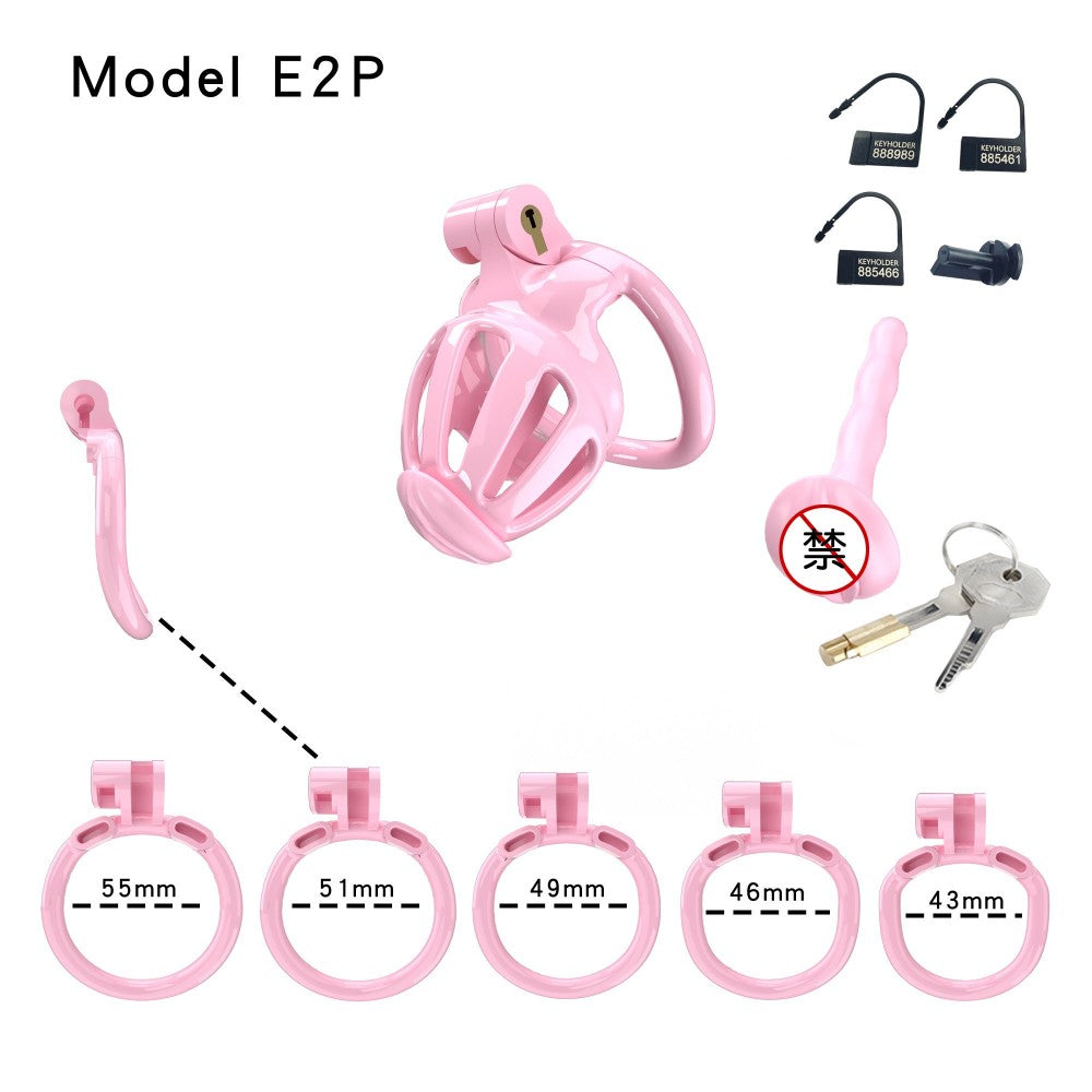 3D Printed Male Chastity Cage – Lightweight Penis Lock with 5 Rings for Erection Control & Bondage Fun
