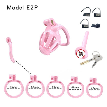 3D Printed Male Chastity Cage – Lightweight Penis Lock with 5 Rings for Erection Control & Bondage Fun