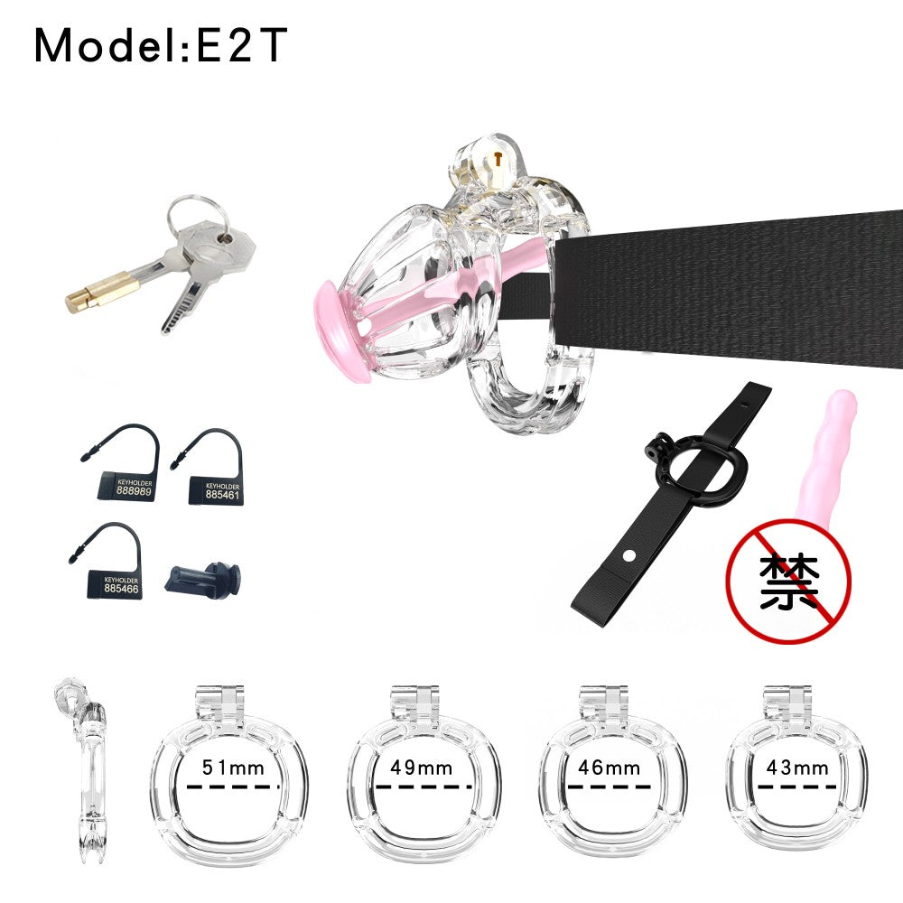 3D Printed Male Chastity Cage – Resin Lock with Strap & Perforated Ring Design for Men