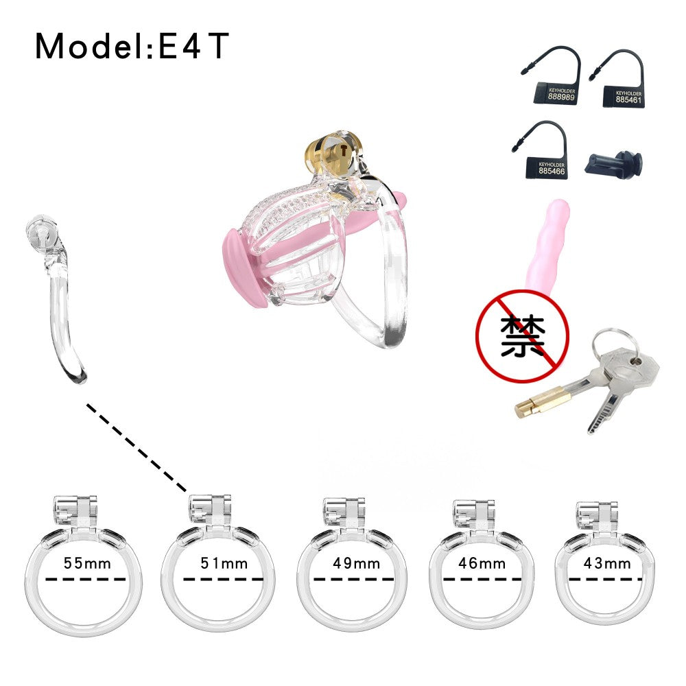 Honeycomb Obedient Chastity Cage – Lightweight Resin, 5 Ring Sizes & Built-in Lock