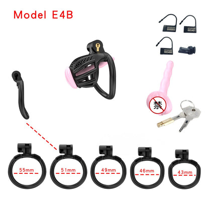 Honeycomb Obedient Chastity Cage – Lightweight Resin, 5 Ring Sizes & Built-in Lock