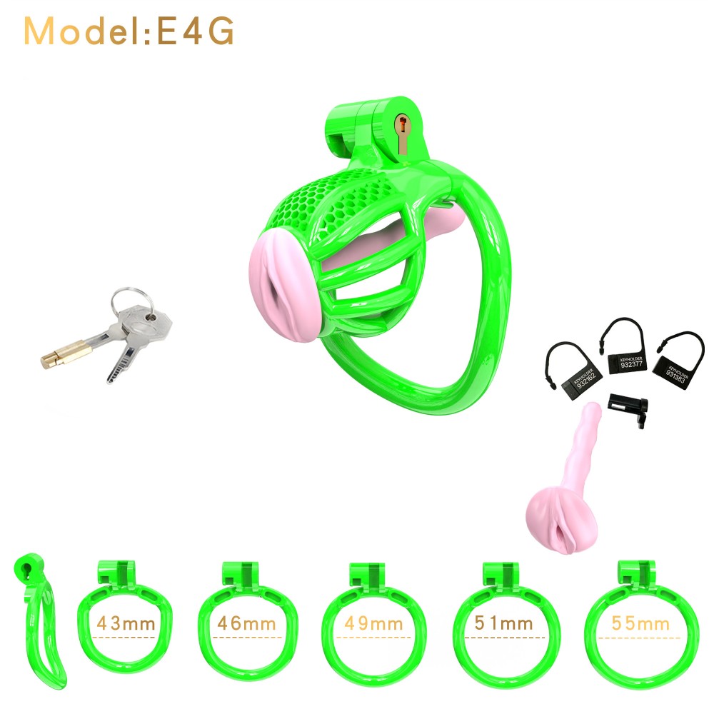 Honeycomb Obedient Chastity Cage – Lightweight Resin, 5 Ring Sizes & Built-in Lock