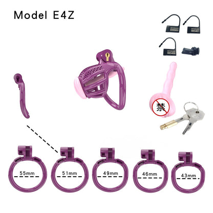 Honeycomb Obedient Chastity Cage – Lightweight Resin, 5 Ring Sizes & Built-in Lock