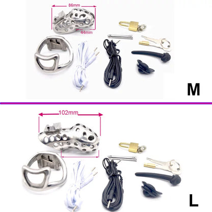 Electric Shock Metal Cock Cage 2.0 – Ultimate Male Chastity Device