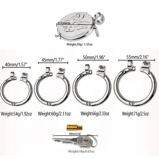 FLAT CHASTITY CAGE METAL BUTTERFLY