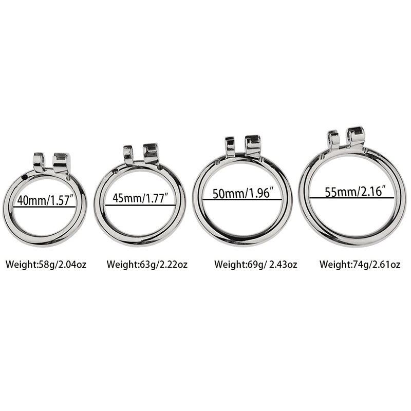 FLAT CHASTITY CAGE METAL MALE SMILEY
