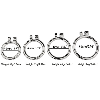 FLAT CHASTITY CAGE METAL MALE SMILEY