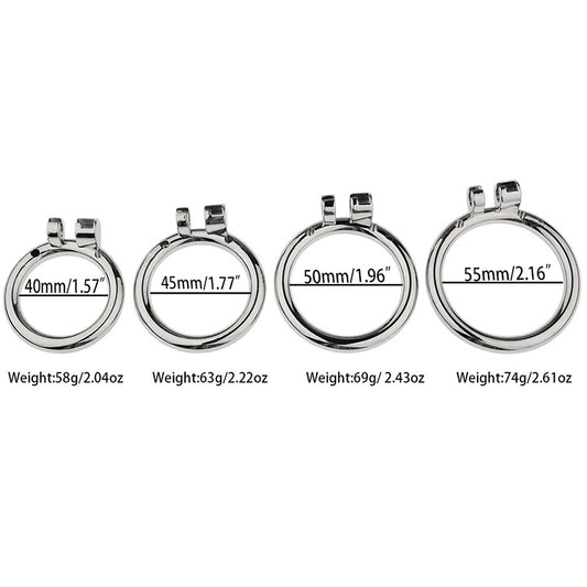FLAT CHASTITY CAGE METAL MALE SMILEY