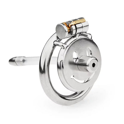 JAULA DE CASTIDAD PLANA DE METAL PARA HOMBRE SMILEY 