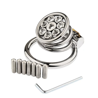 JAULA DE CASTIDAD PLANA CON PINCHOS DE METAL MELA