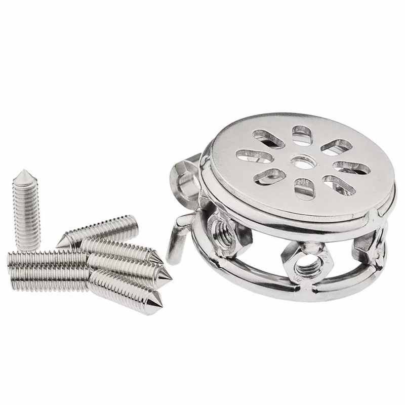 JAULA DE CASTIDAD PLANA DE METAL CON PINCHOS