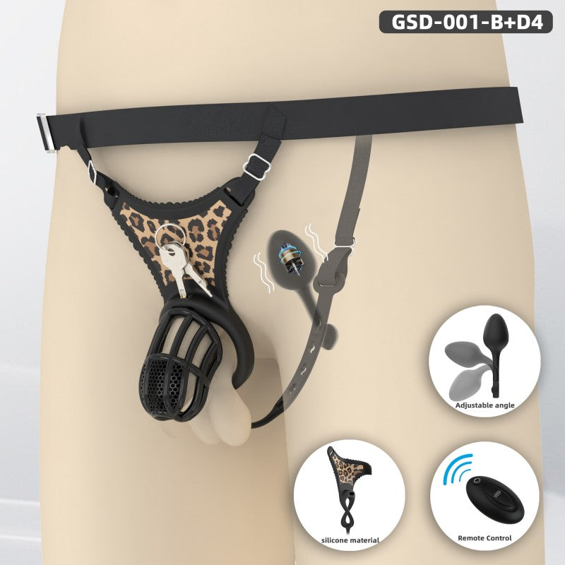 Modular Silicone Chastity Cage System | Remote-Controlled Vibration & Adjustable Fit GSD D4