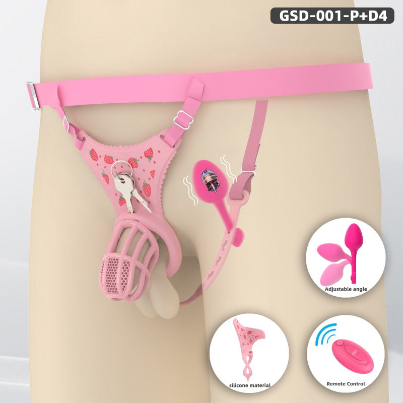 Modular Silicone Chastity Cage System | Remote-Controlled Vibration & Adjustable Fit GSD D4