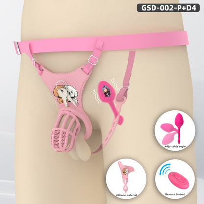 Modular Silicone Chastity Cage System | Remote-Controlled Vibration & Adjustable Fit GSD D4
