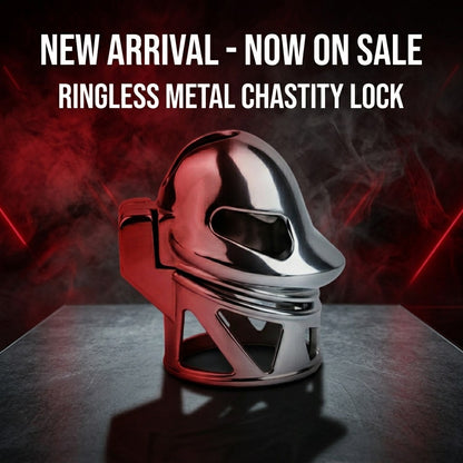 No Ball Ring Chastity Cage – Stainless Steel Lock, 9 Size Glans Fit, Discreet Wear