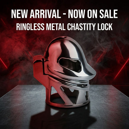 No Ball Ring Chastity Cage – Stainless Steel Lock, 9 Size Glans Fit, Discreet Wear