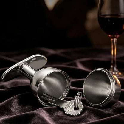 Stainless Steel Hidden Key Box Butt Plug