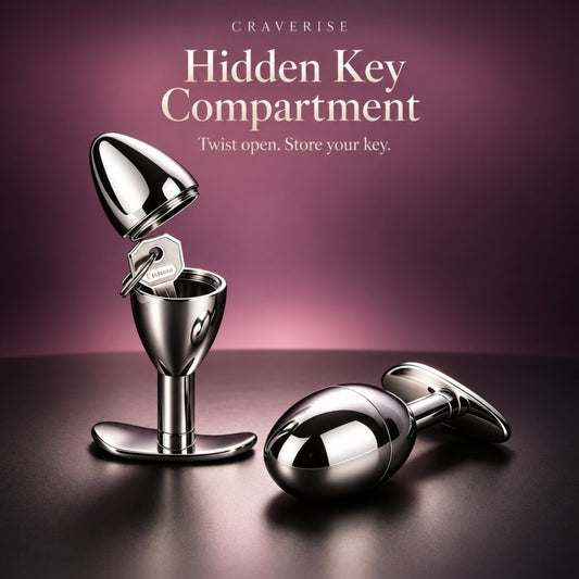 Stainless Steel Hidden Key Box Butt Plug