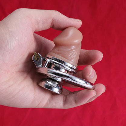 Inverted Chastity Cage With Detachable Dildo – Adjustable Penis Lock