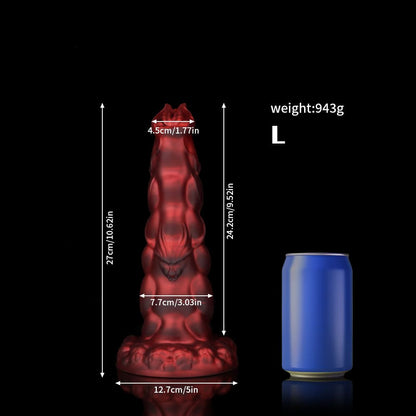 Sphinx Crimson Fantasy Dildo-Knot Dildo