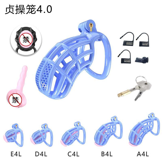 Cage de chasteté Honeycomb Obedient – ​​Résine légère, 5 tailles d'anneaux et verrou intégré