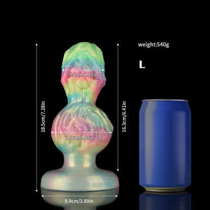 Skeleton Hand Gradient Butt Plug – Pink & Green Bone Grip Edition