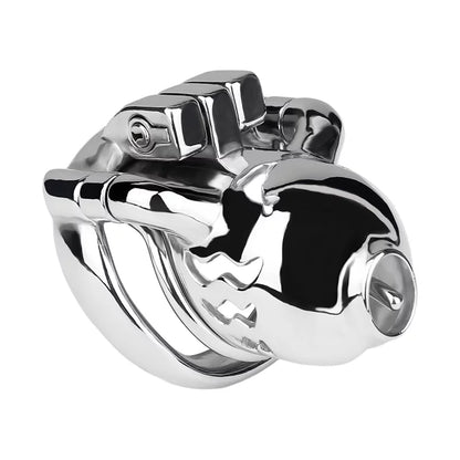 Metal Male Chastity Cage with Prince Albert Lock – Small Size