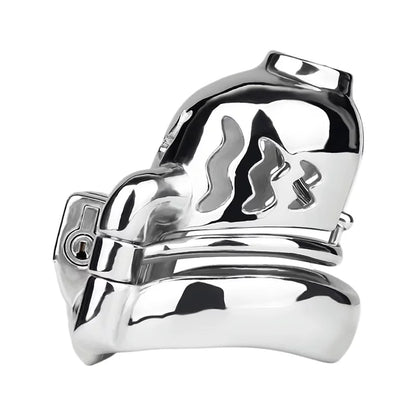 Metal Male Chastity Cage with Prince Albert Lock – Small Size