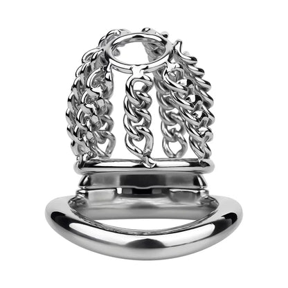 Male Chastity Metal Cock Cage– Slim Chain Version