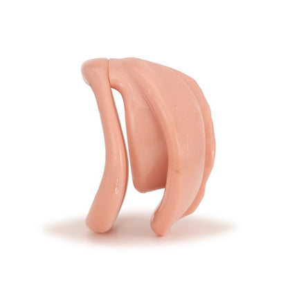 Sissy Chastity Cage – Small Silicone Faux Labia Design