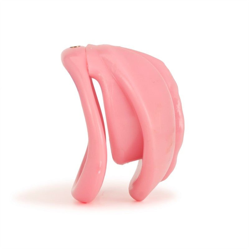 Sissy Chastity Cage – Small Silicone Faux Labia Design