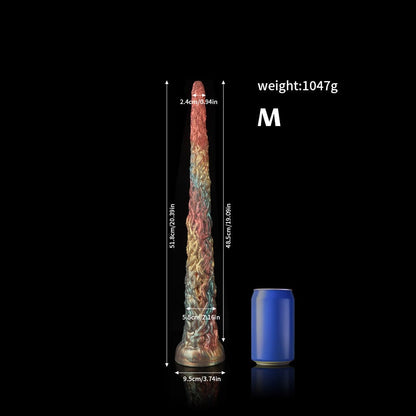 Vine Rainbow Tentacle Dildo Anal Plug – Fantasy Silicone Toy with Suction Base & Textured Design