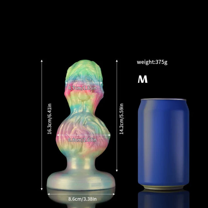 Skeleton Hand Gradient Butt Plug – Pink & Green Bone Grip Edition