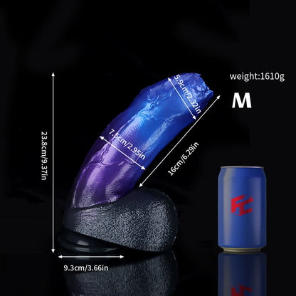 Naga Blue Purple Fantasy Dildo – Serpent-Inspired Silicone Toy for Targeted Stimulation