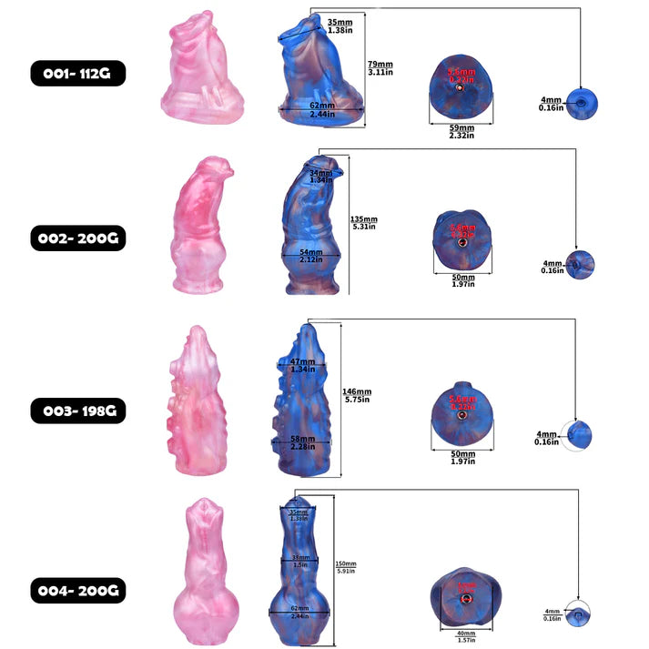 Fantasy Chastity Silicone Head – M6 Base Compatible Attachment