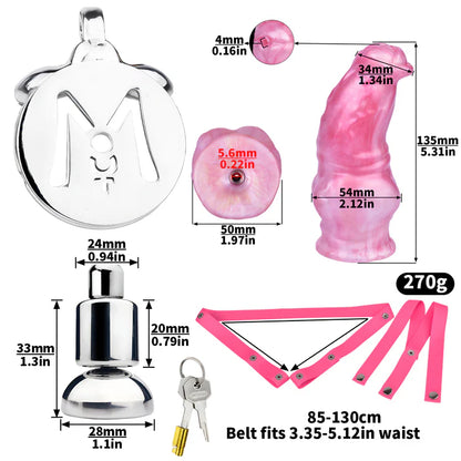 Monster Dildo Chastity Cage