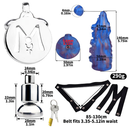 Monster Dildo Chastity Cage