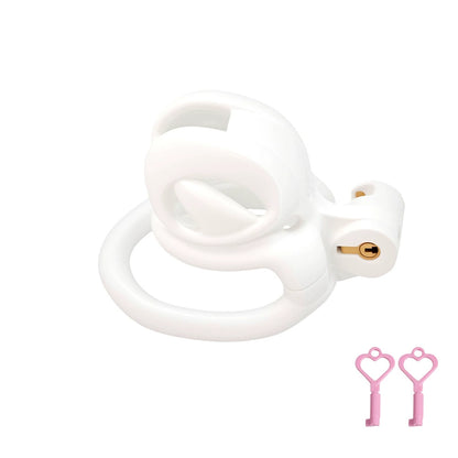 Mini Cobra N Male Chastity Cage with Lock & 4 Rings – Resin Virginity Device for Men